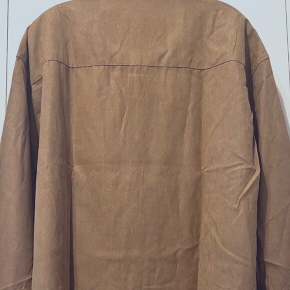 Firethorn Silver-NWT-Men's Long Sleeve X Large Tobacc/Came/Tan Micro Fiber Suede - Picture 7 of 16